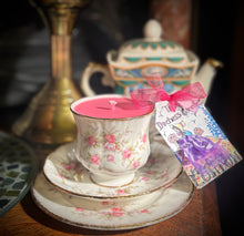 Load image into Gallery viewer, Best Selling Paragon ‘Victoriana Rose’ Teacup Soy  Cup Candle
