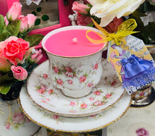 Load image into Gallery viewer, Best Selling Paragon ‘Victoriana Rose’ Teacup Soy  Cup Candle
